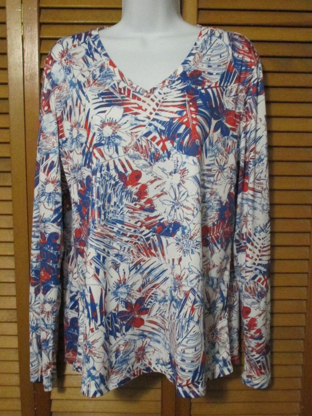 Reel Legends top sun protection cooling Reel Tec tropical print like new size L